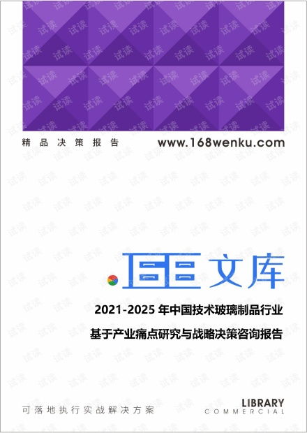 2021-2025年中國技術玻璃制品行業(yè)基于產業(yè)痛點研究與戰(zhàn)略決策咨詢報告